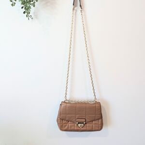 Michael Kors Tan Quilted Crossbody Bag